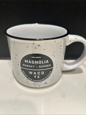 MAGNOLIA Market + Garden Waco TX White Speckled Ceramic Mug